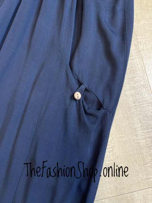 Dana navy relaxed trousers 12-20