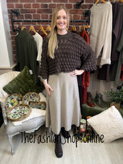 Eloise brown scale stitch jumper 8-14