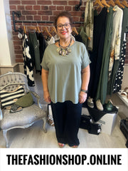 Jennifer khaki open back top 16-22