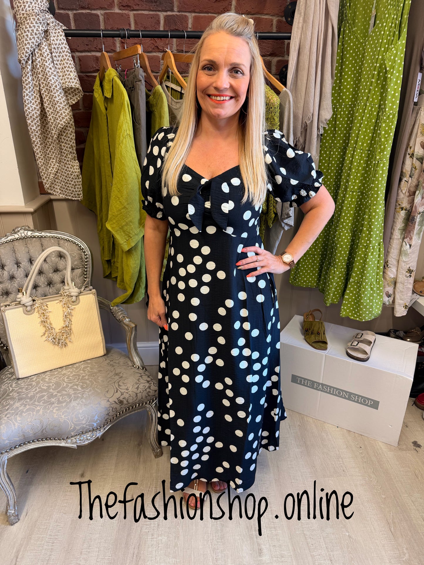 Stella Morgan black spot dress sizes 8-16