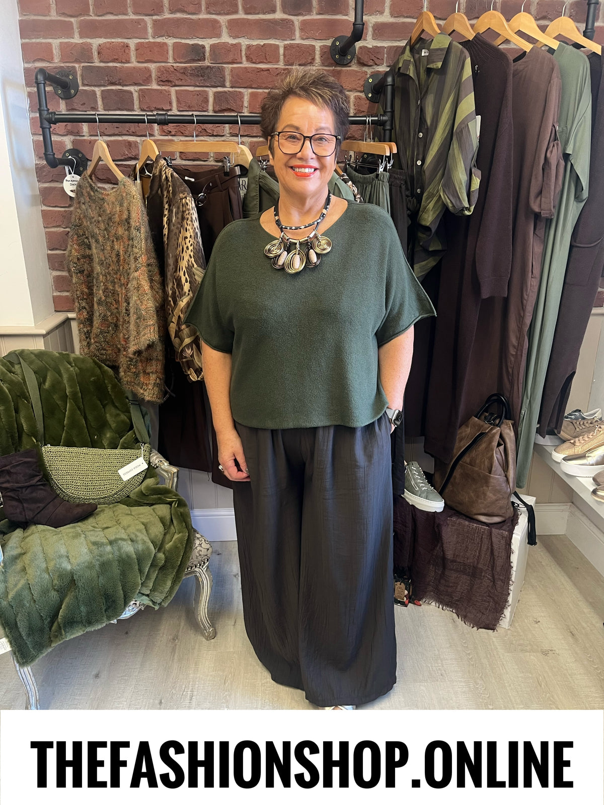 Ava khaki knitted top 10-20