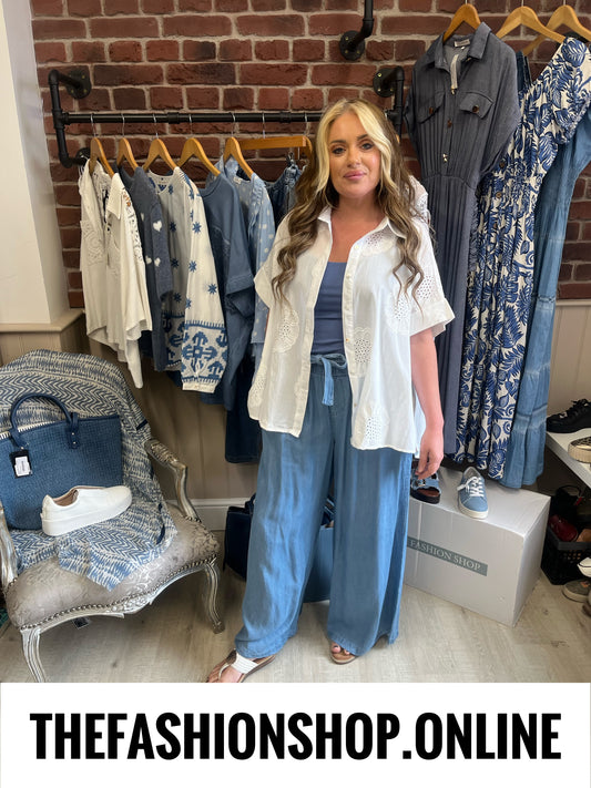 Ivana white embroidered blouse sizes 12-16 and 18-22