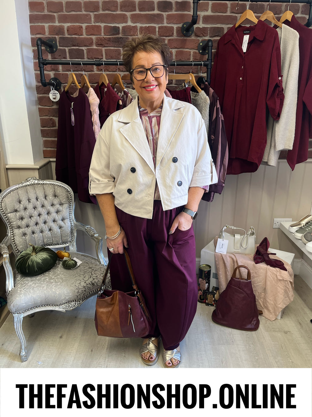 Lorna wine barrel leg trousers 10-20