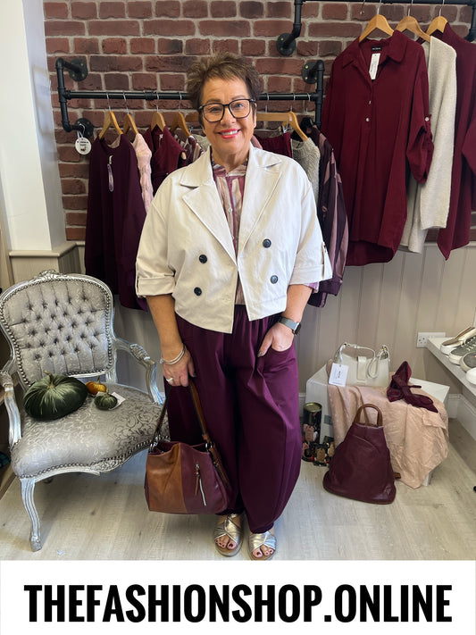 Lorna wine barrel leg trousers 10-20
