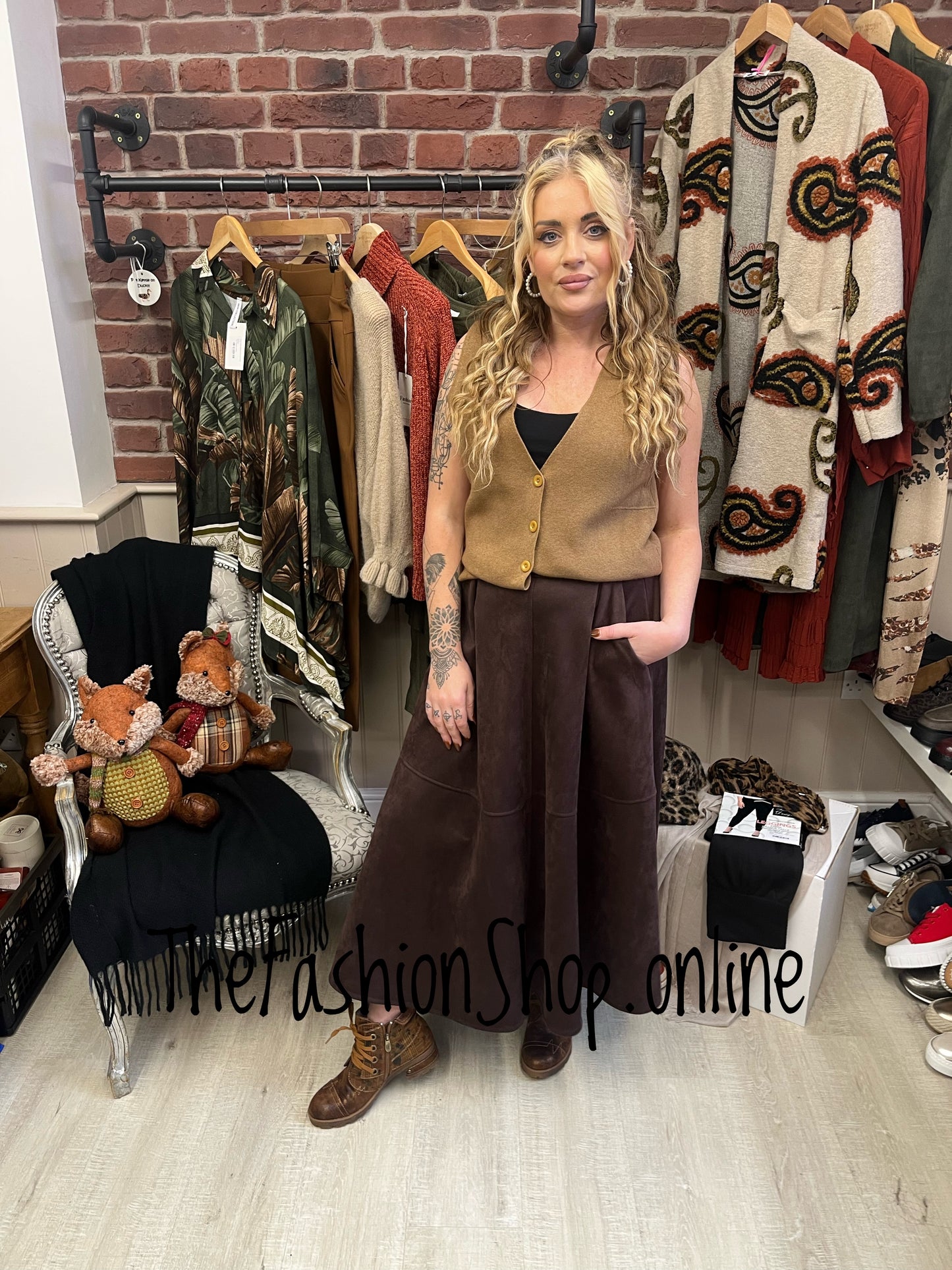 Charlie camel waistcoat 8-12