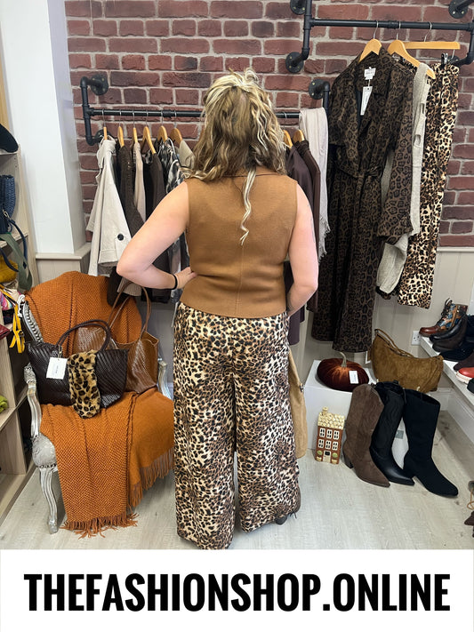 Maria camel knitted waistcoat 8-12