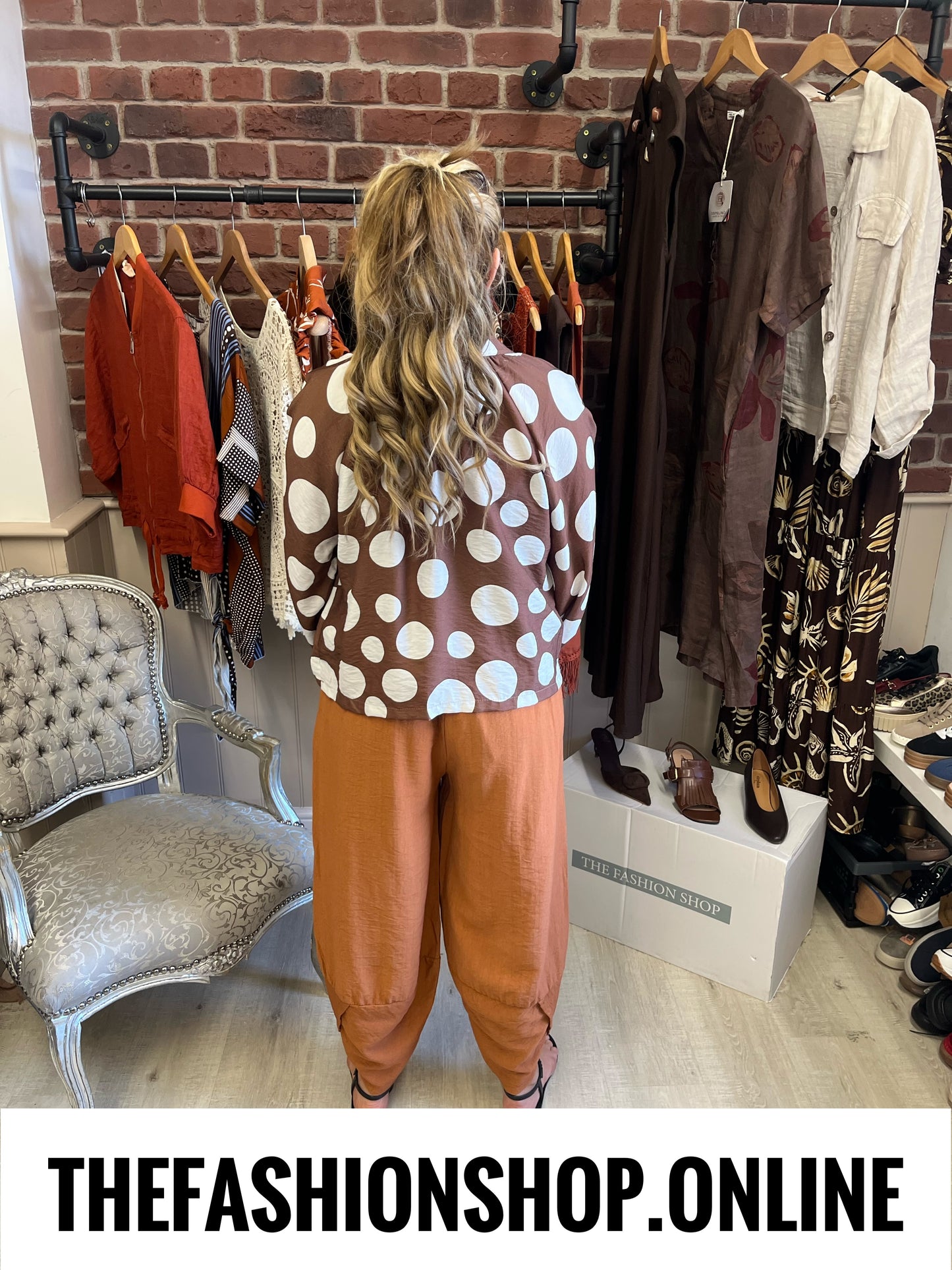Jessie cinnamon tulip hem trousers 8-16