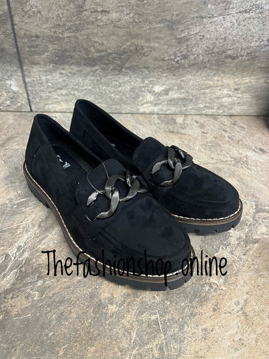 Adeline black chain loafer sizes 4-8