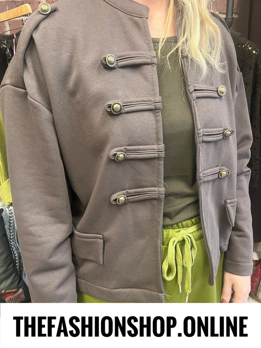 Zeta Otto brown military jacket 12-18