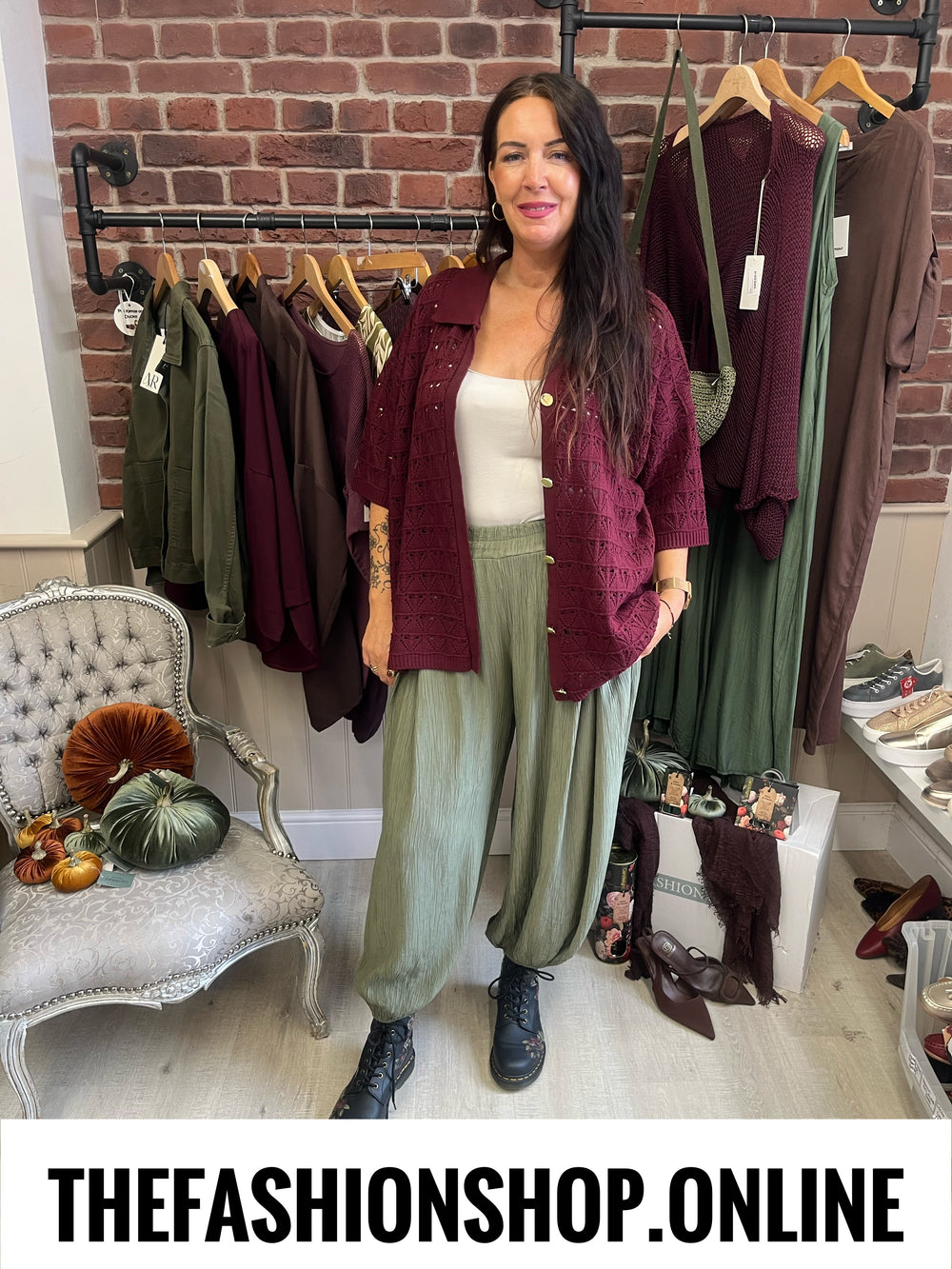 Alice Khaki Harem Trousers 10-16