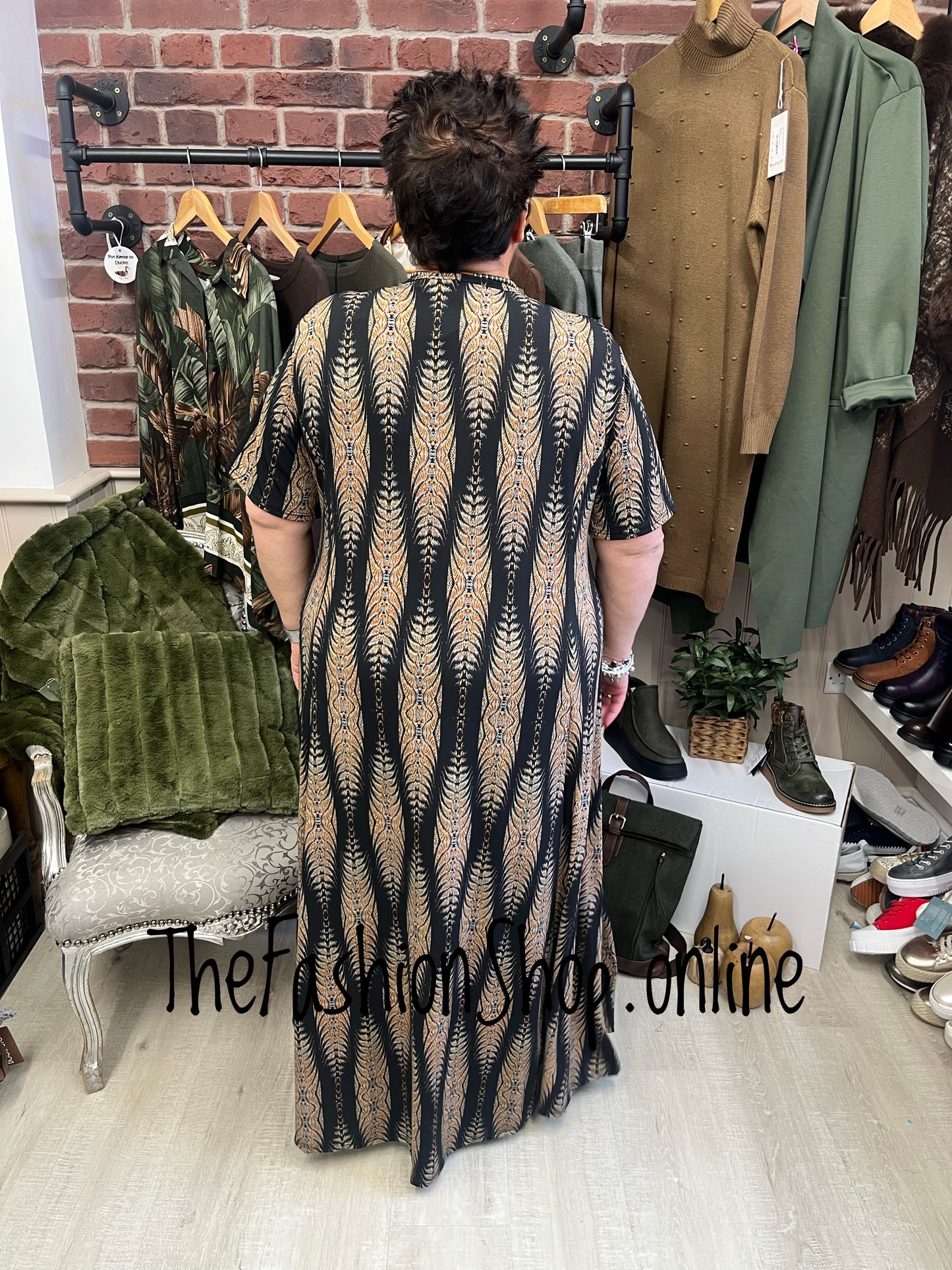 Sasha Black Aztec dress 18-24