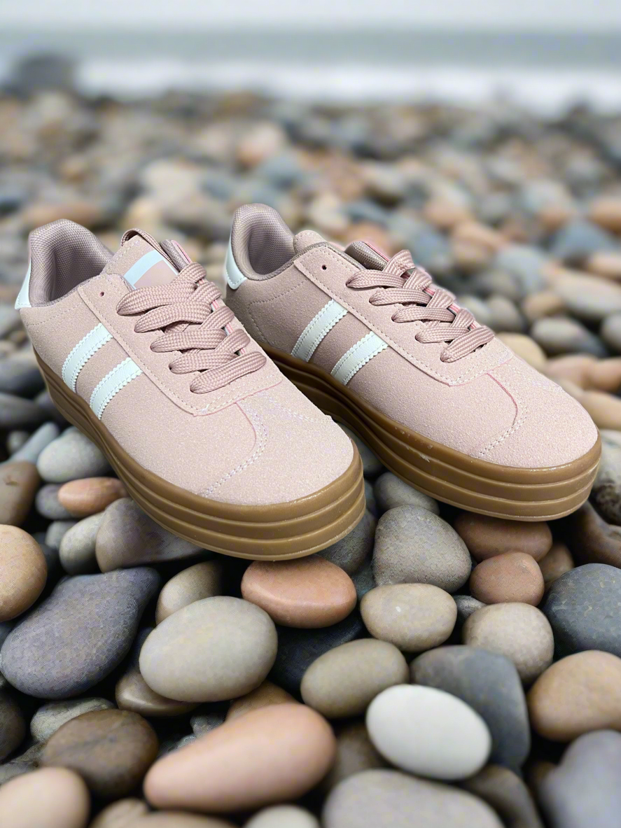 Dolly pink and white platform trainers sizes 3-7.5 (EU 36-41)