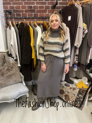 Erin alpaca and wool mix stripes jumper 8-14