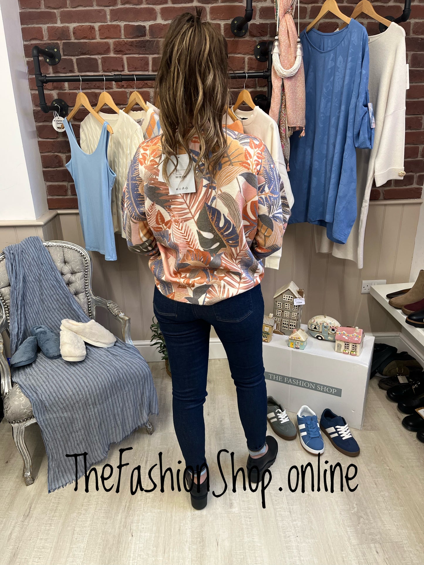 Hallie leaves wool mix jumper 8-14