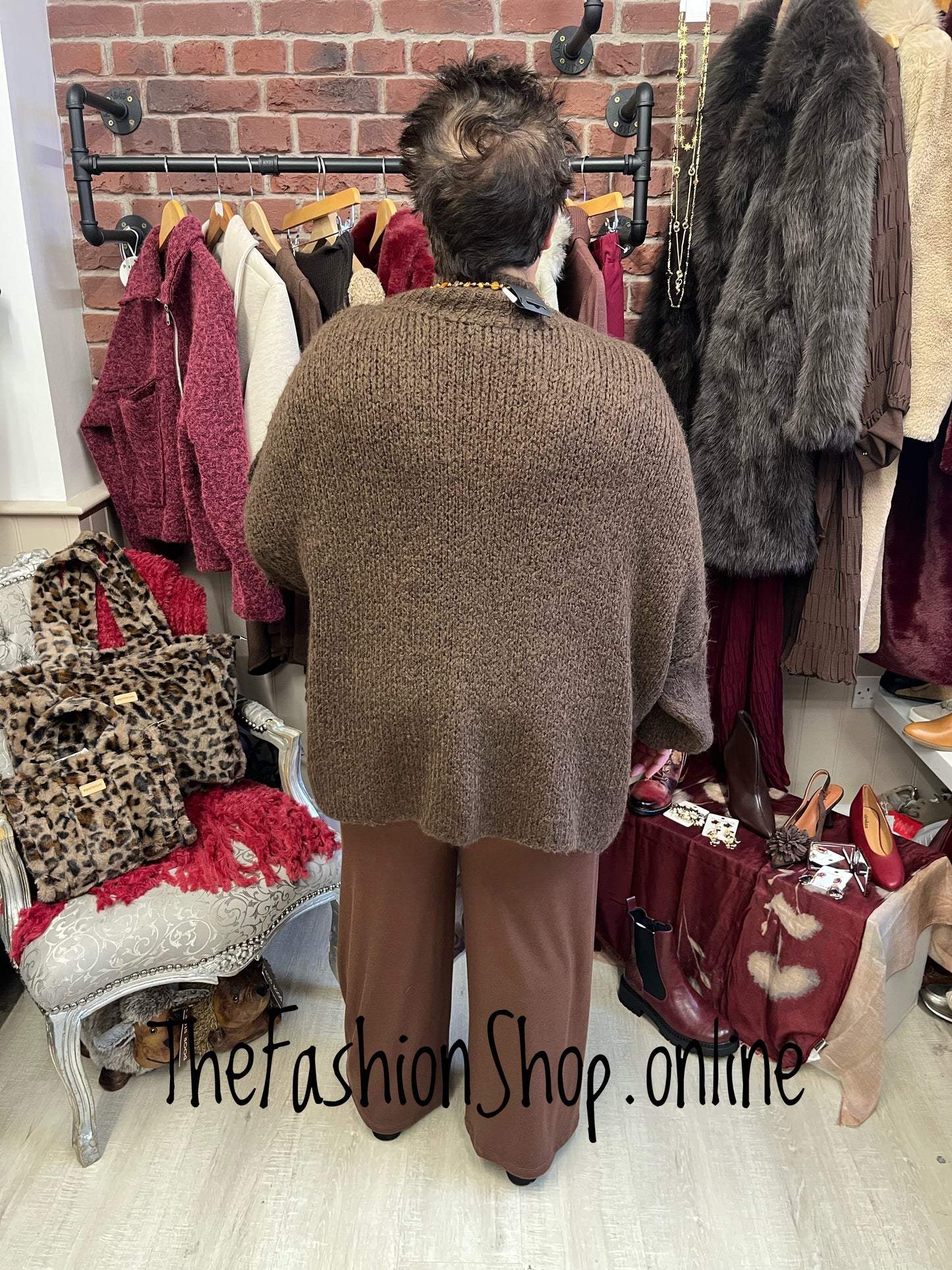 Tara Oversized Brown Jumper 16-24