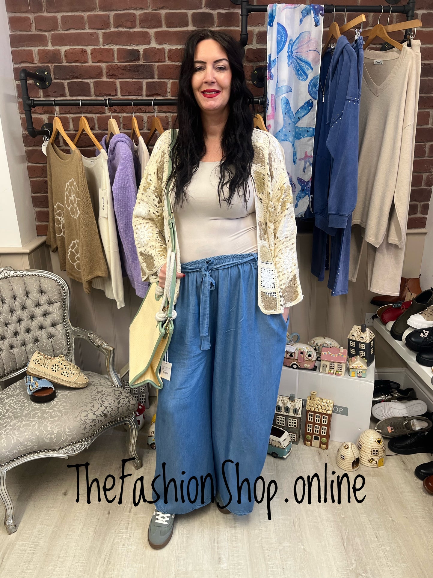 Kimmy cream and mocha crochet cardigan 8-16