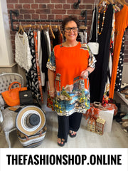 Orange Riviera tunic dress 14-20