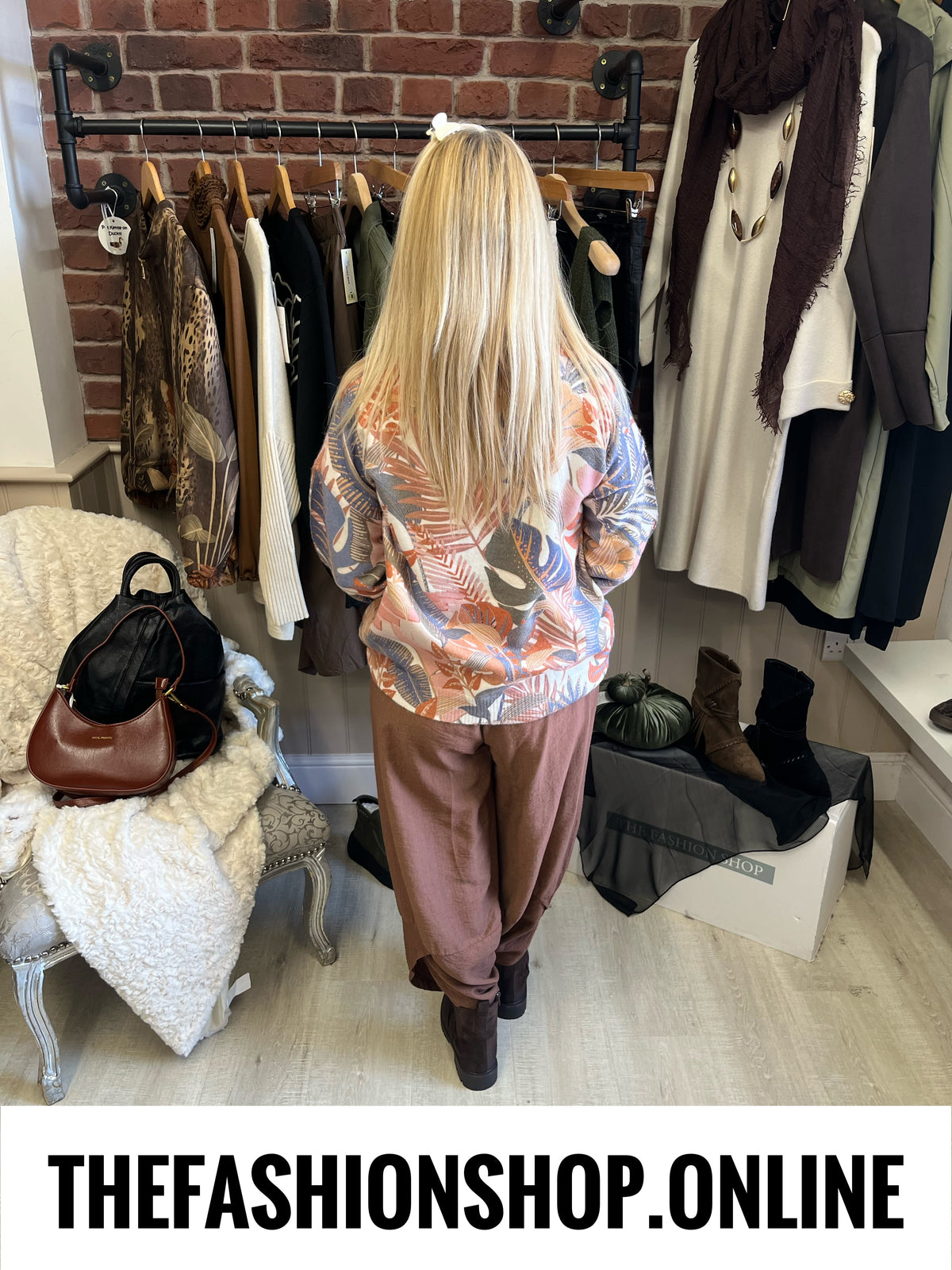 Hallie leaves wool mix jumper 8-14
