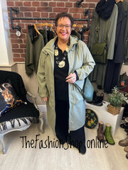 Monica khaki raincoat sizes 8, 10, 12, 14, 16