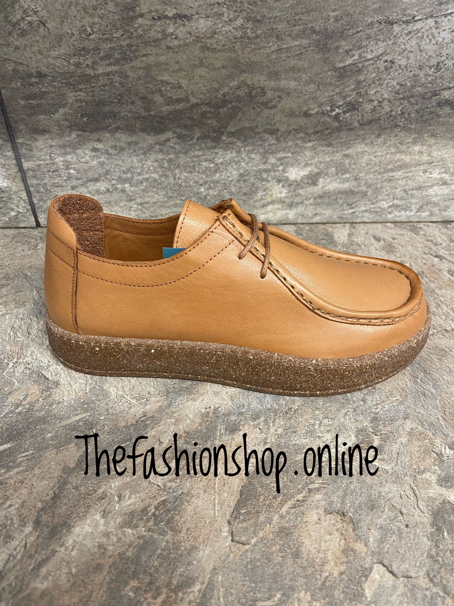 Modella Camden tan leather shoes sizes 4-8 (37-41)