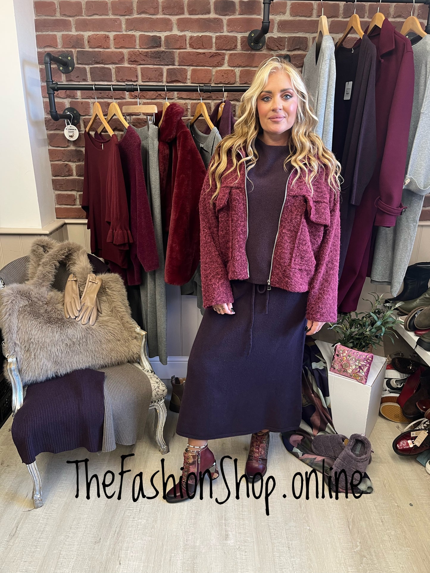 Milan Damson Fine Ribbed Skirt 8-16