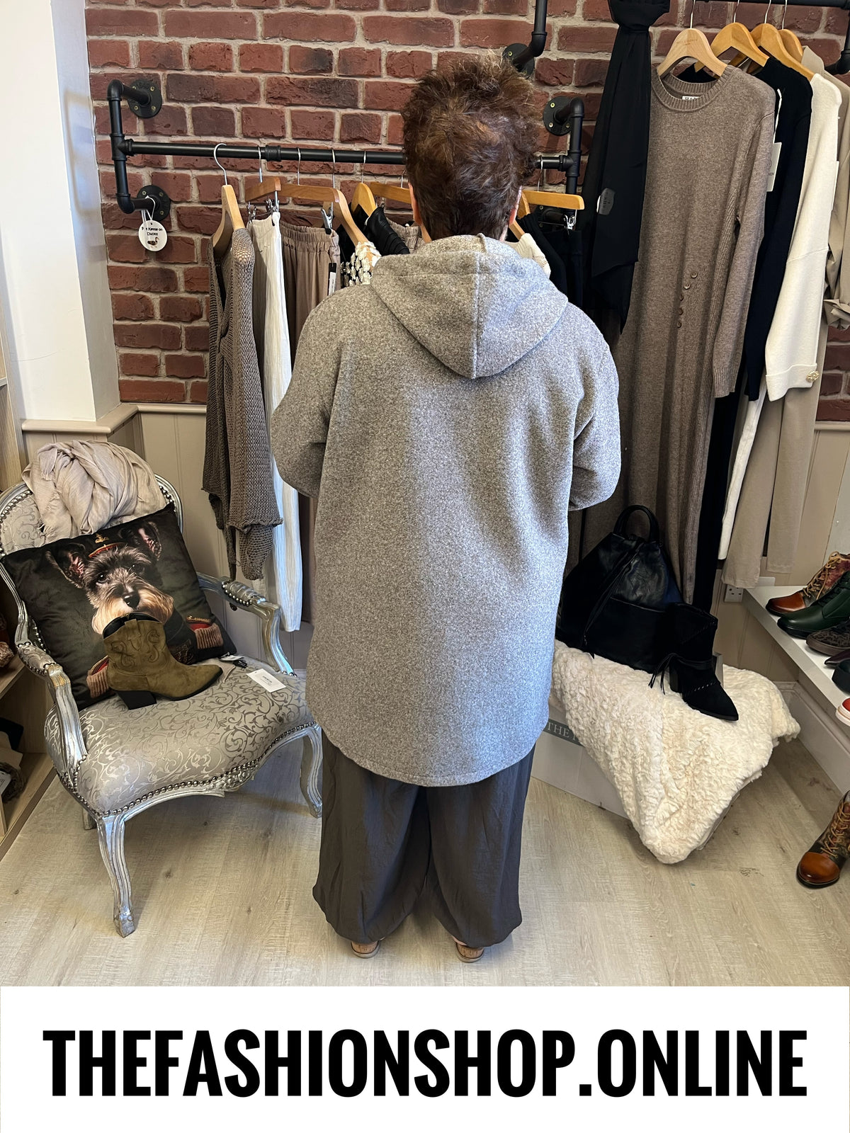 The Mila Coat in Oatmeal Taupe 16-22
