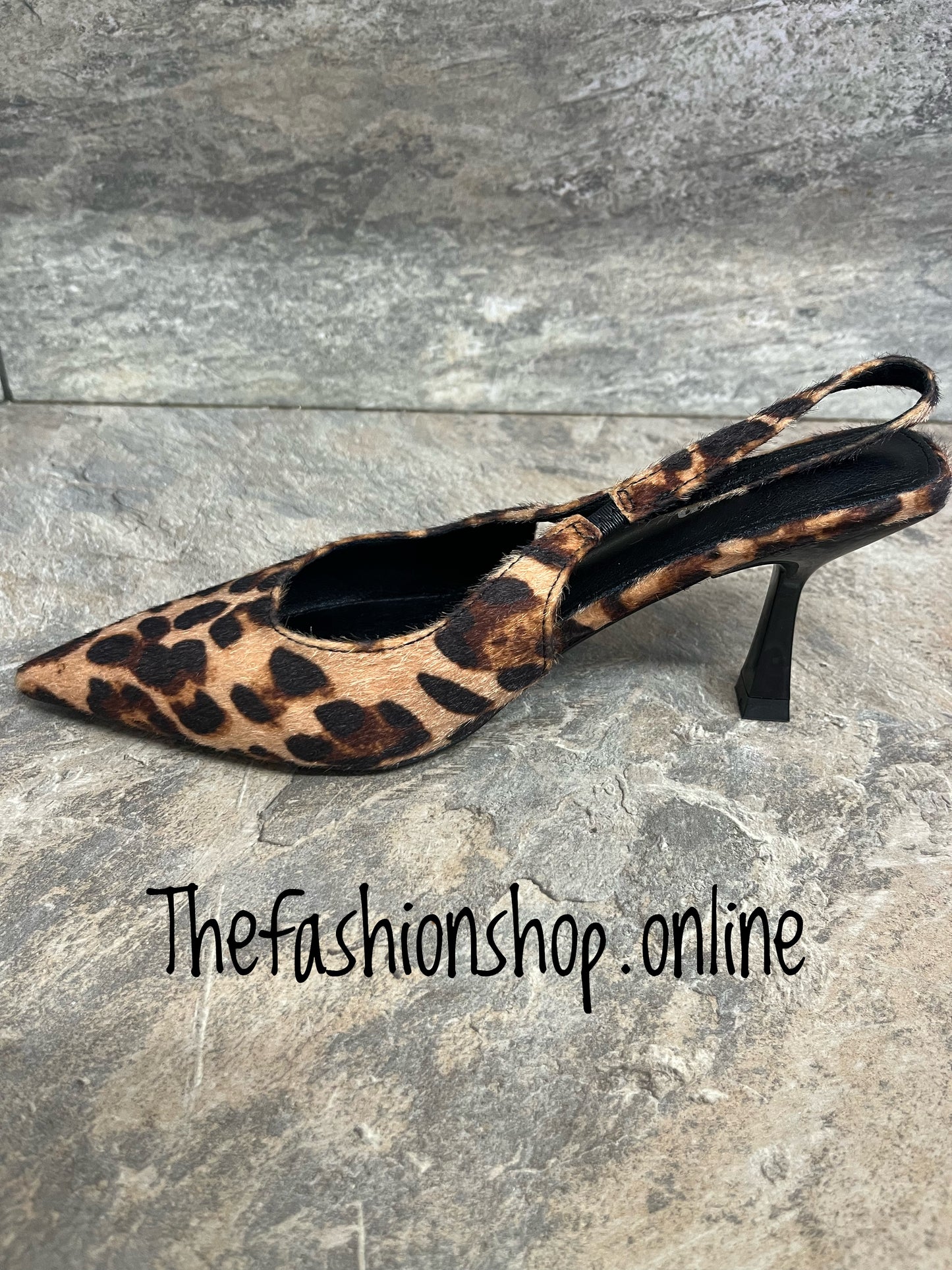 Lorna leopard print sling back shoe sizes 3-8