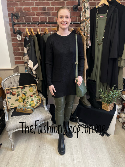 Norma black cashmere mix jumper 12-16