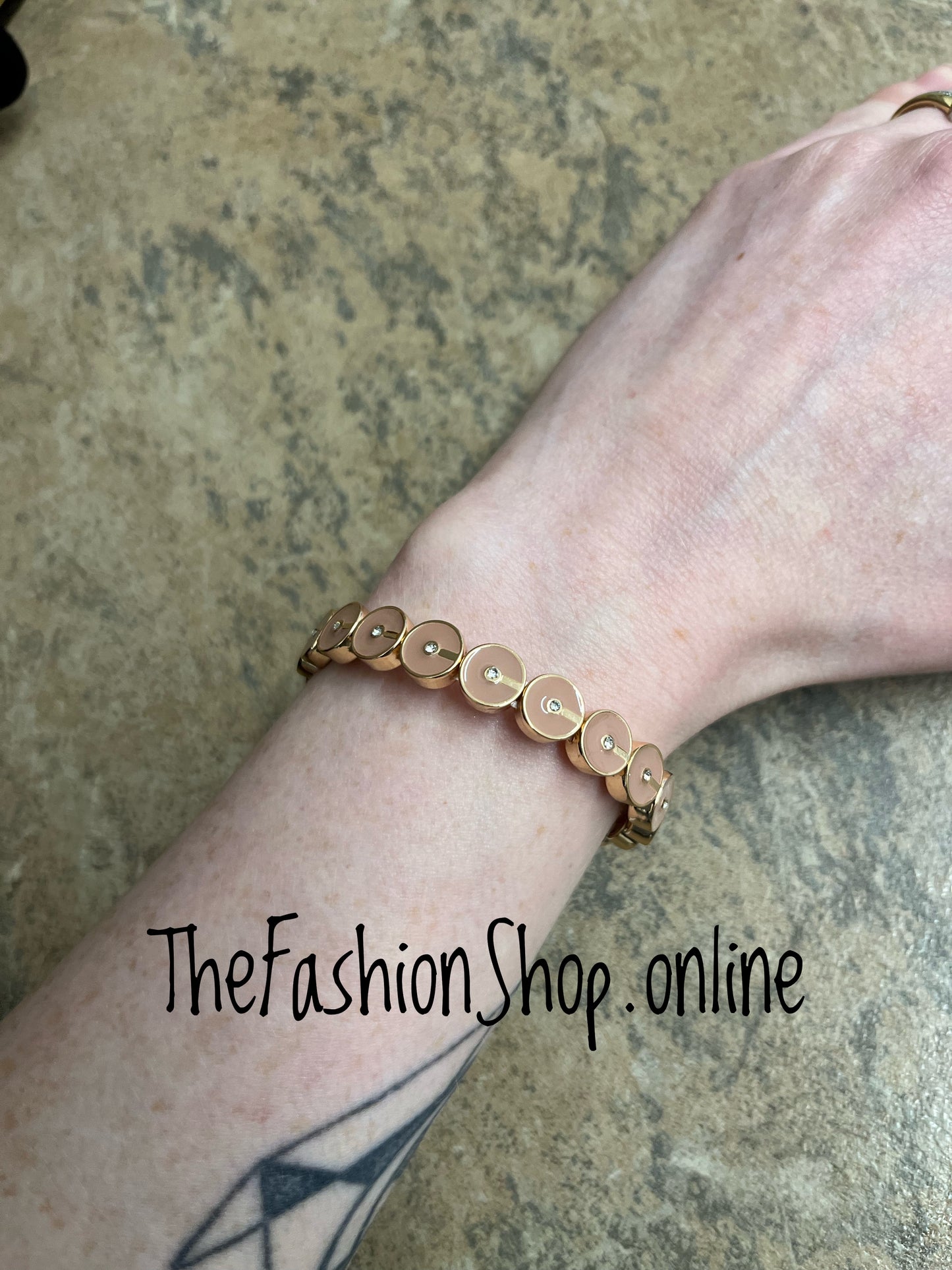 Zelly gold bracelet with caramel enamel
