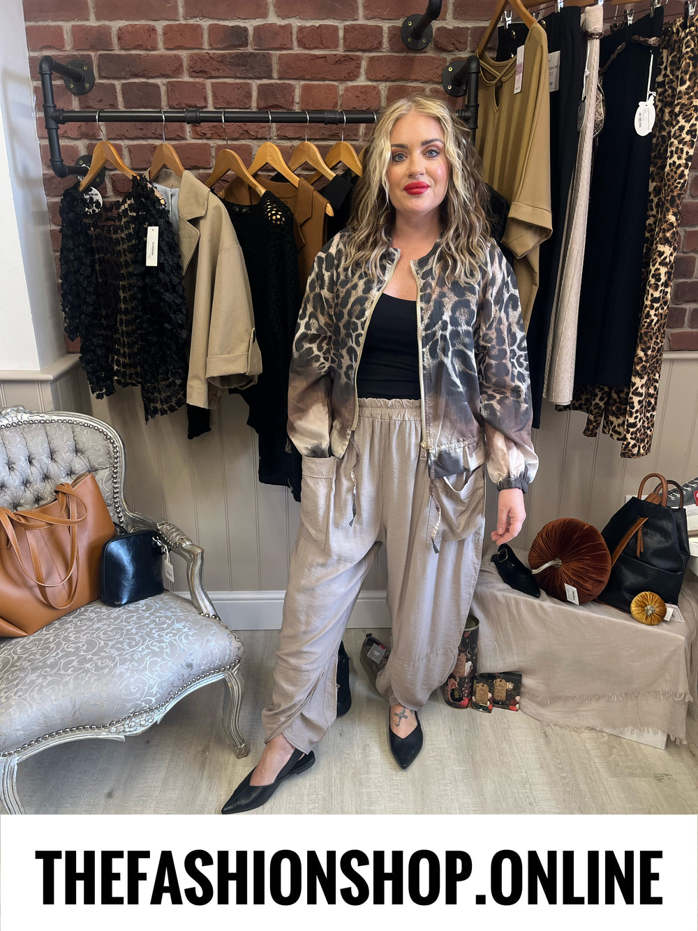 Bronwyn animal print lightweight jacket 8-14