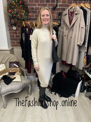 Charlotte cream jumper dress 12-16