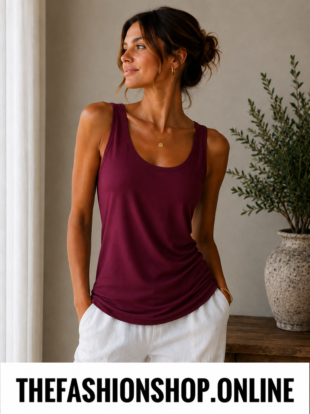 Chelsea mulberry soft vest sizes 8-14 and 16-18