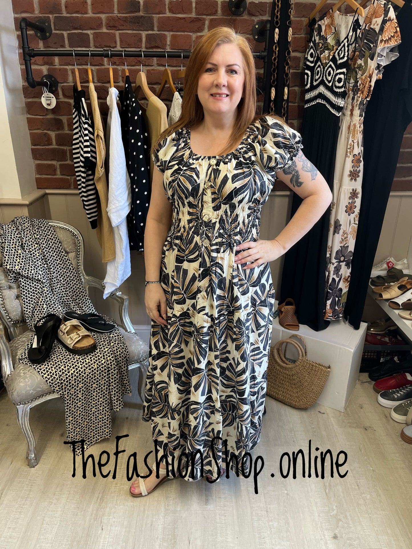maxi palm leaf dress Lillie Blue Leaves Gypsy Maxi Dress 8 To 18 – The Fashion Shop