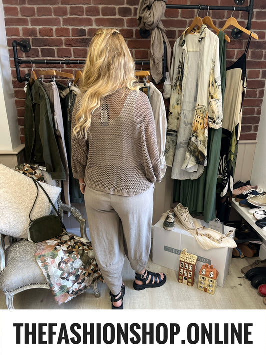 Nina mocha three way knitted top 8-18