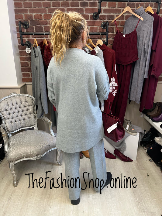 Emily grey cashmere mix co-ord 12-16