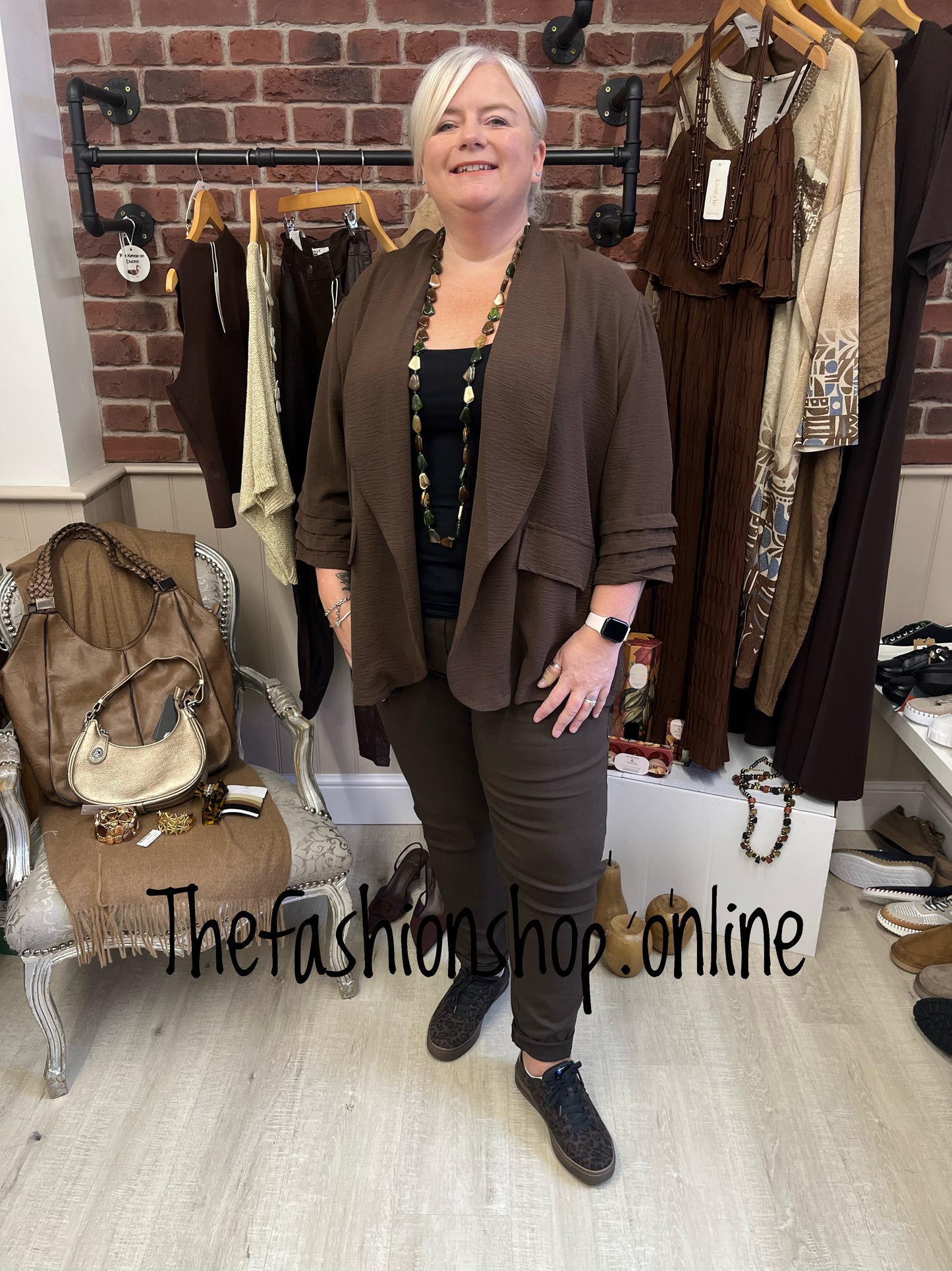 Helena brown lightweight jacket 14-22