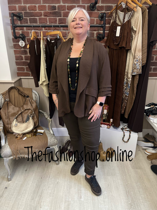 Helena brown lightweight jacket 14-22
