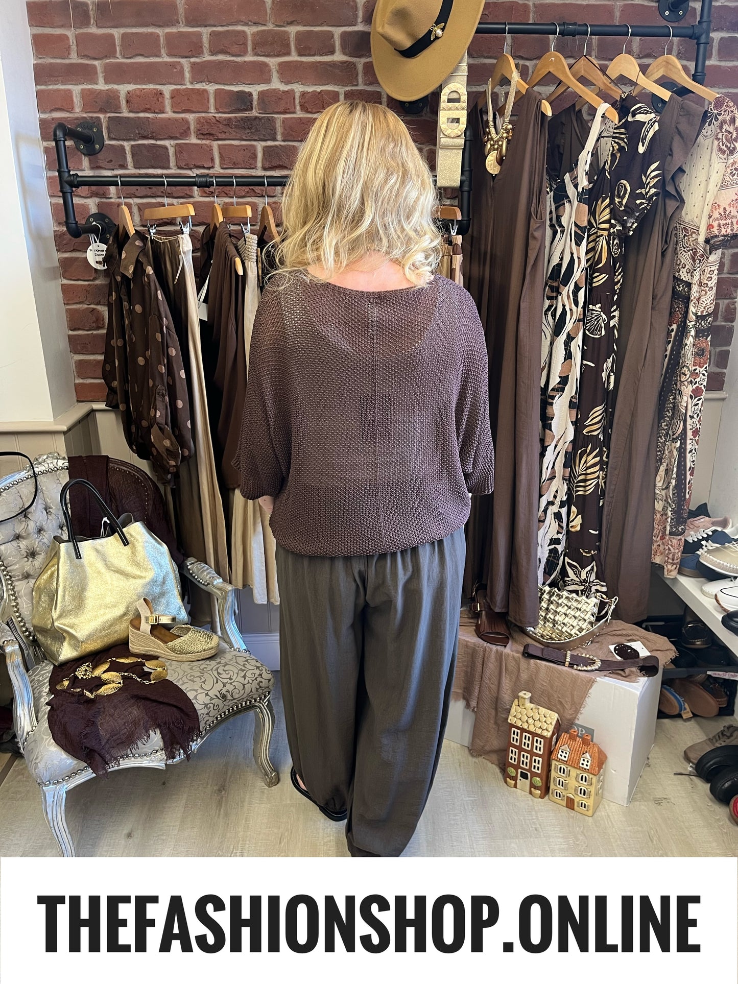Brooke brown knitted jumper 8-14