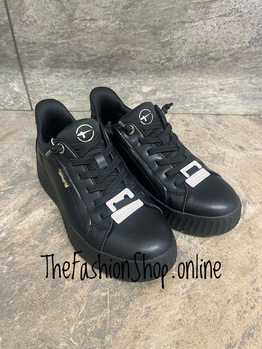 Tamaris black step in wide fit trainers sizes 4-8 (37-42)