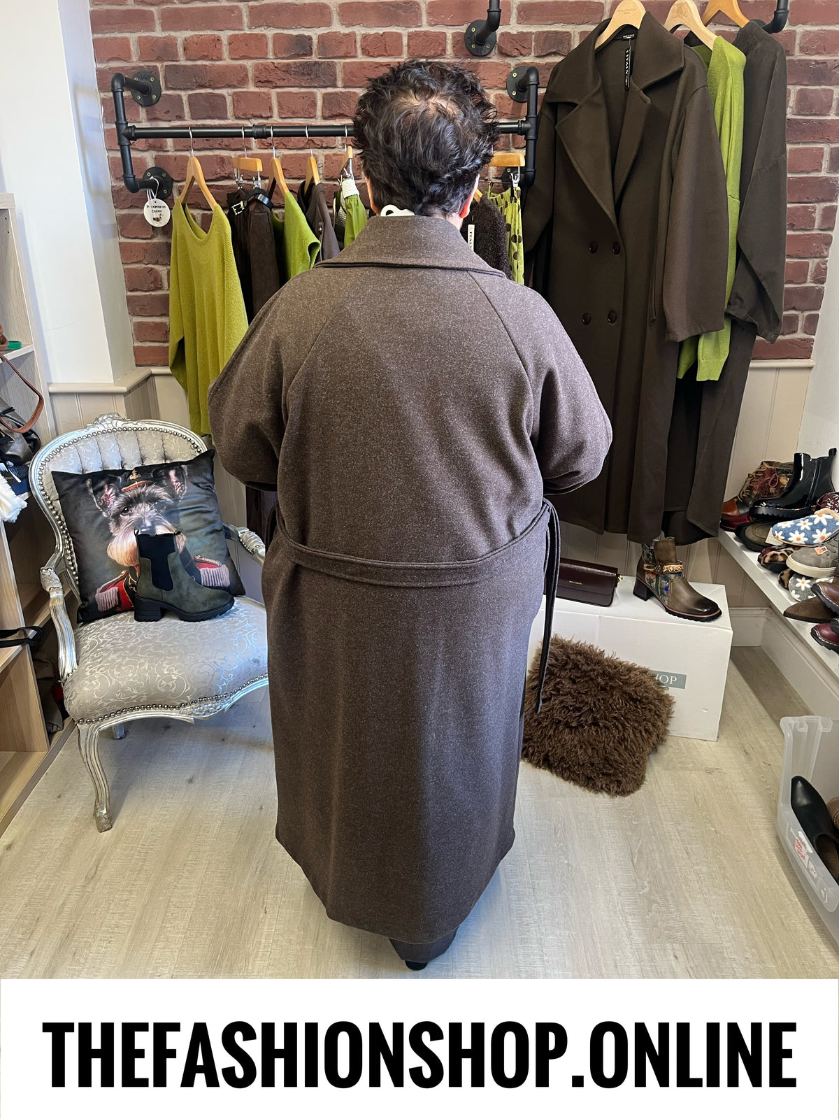 Teagan brown wide collar coat 16-22