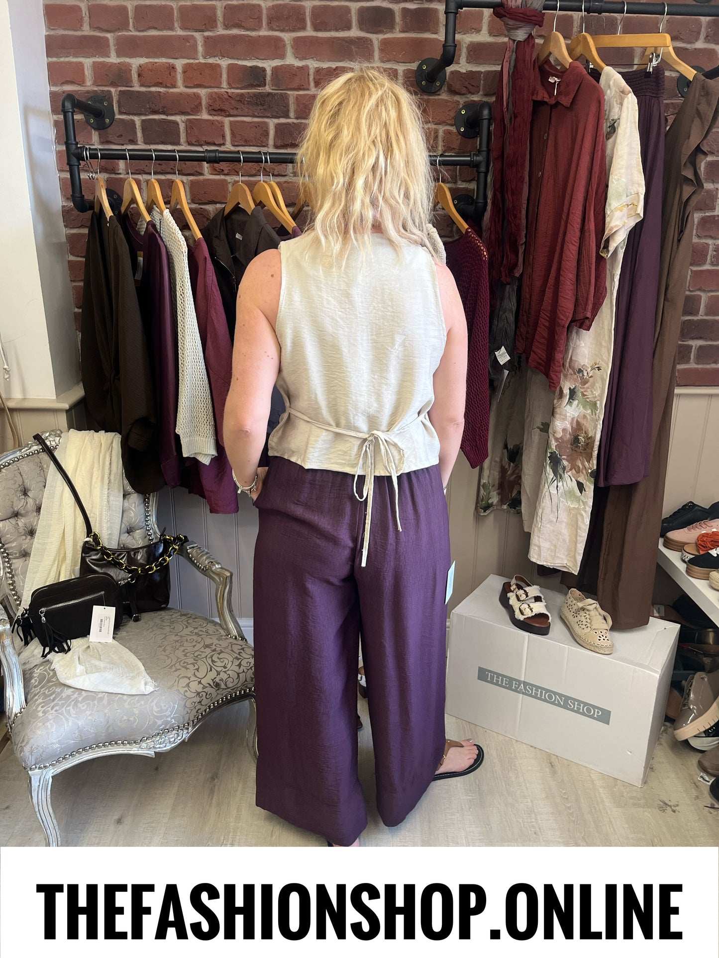 Sylvia beige sleeveless top 8-12