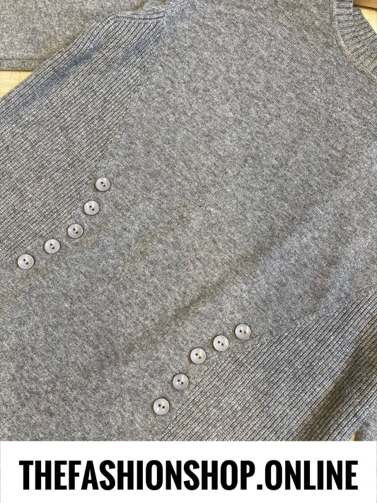 Olivia grey cashmere mix jumper dress sizes 12-14 and 16-18