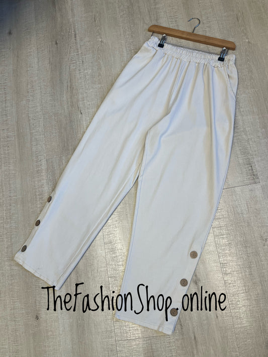 Annabelle beige three button trousers 18-24