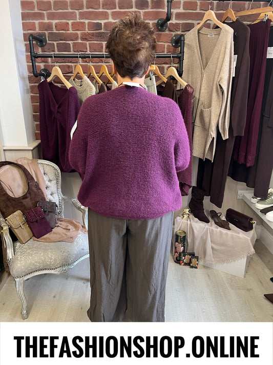 Bella damson three way wool mix jumper 10-18