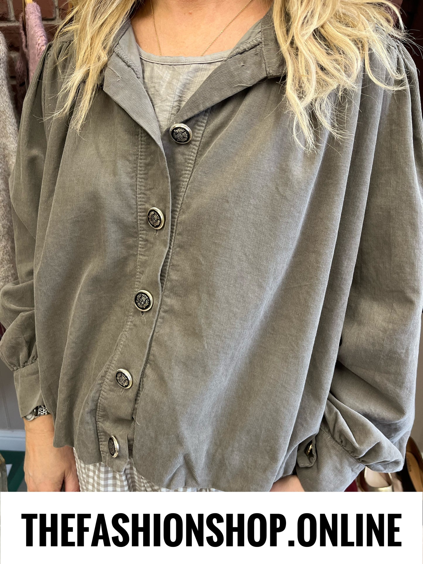 Dixie mocha needle cord jacket 8-16