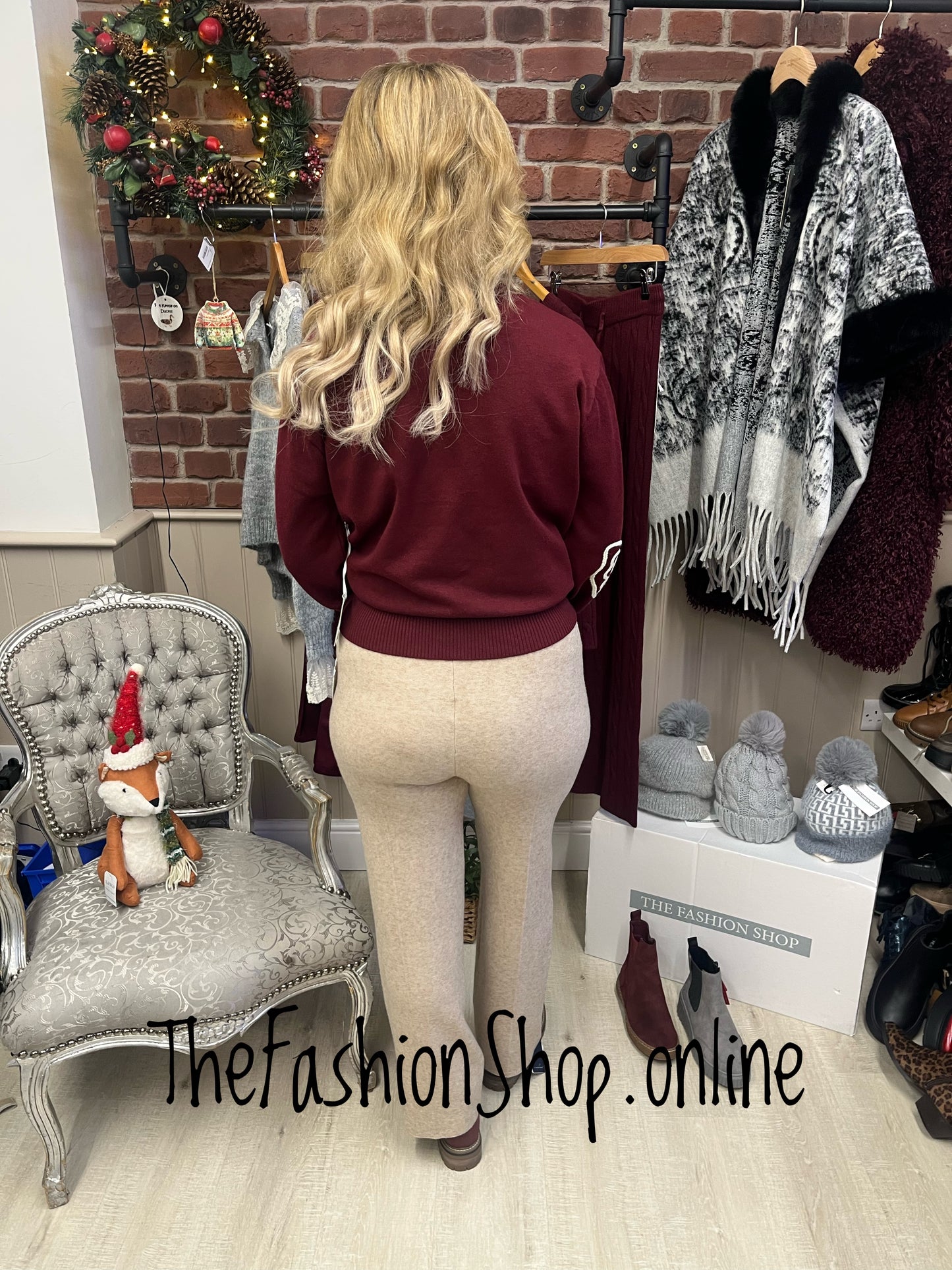 Rebecca wine embroidered jumper 8-12