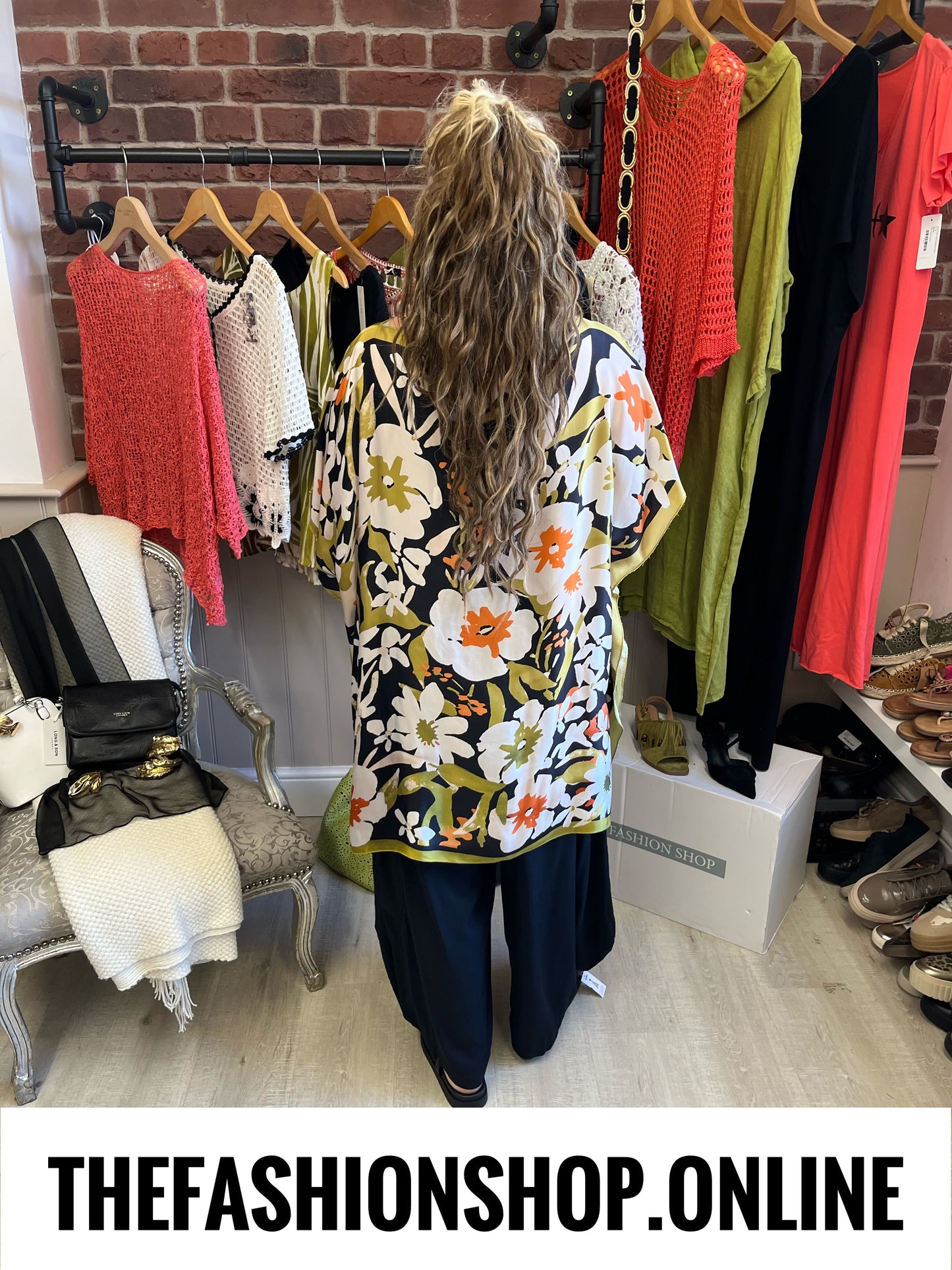 Celeste silk mix botanical print top 16-22
