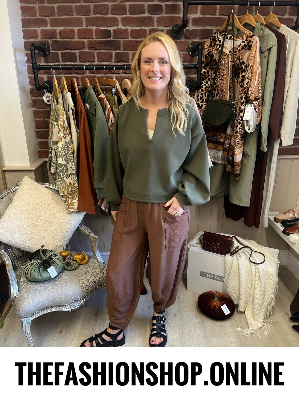 Jessie tan tulip hem trousers 8-16
