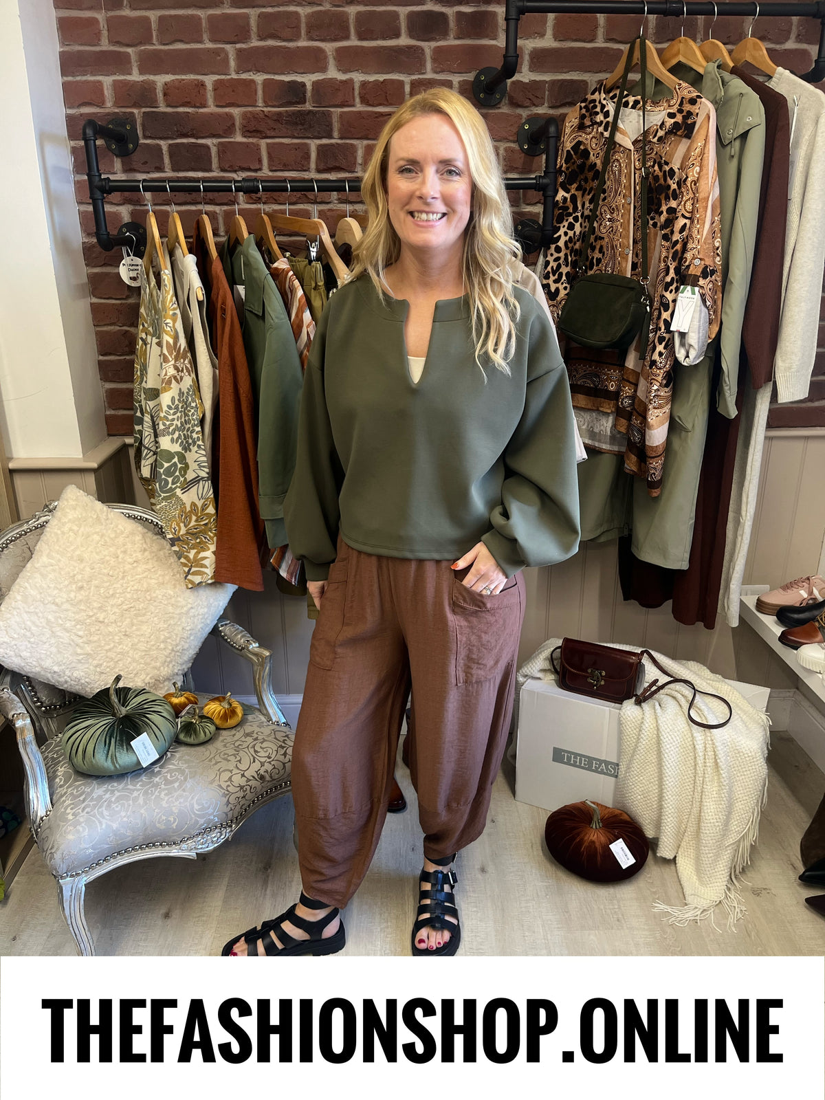Jessie tan tulip hem trousers 8-16