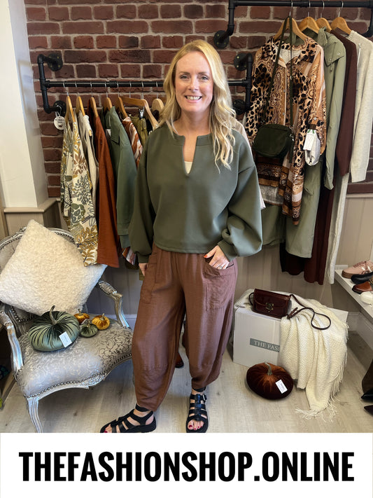 Jessie tan tulip hem trousers 8-16